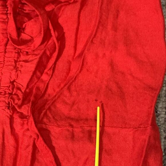 Wayan Natural Wear Womens Size Medium Dress Red‎ Fairy Asymmetrical Hem Smocked - Picture 4 of 7